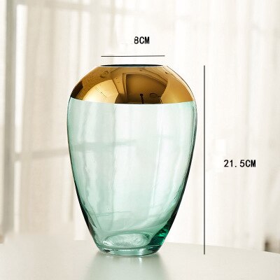 Light Luxury Glazed Ice Flower Glass Vase