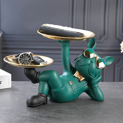 French Bulldog Tray-Statue