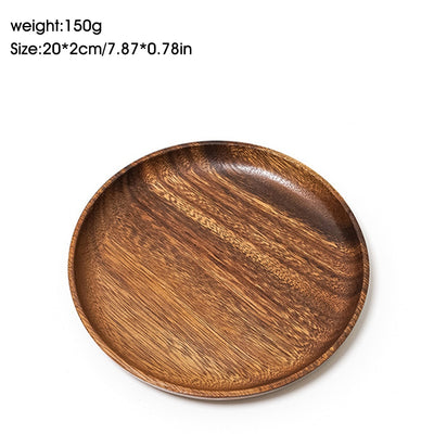 Durable Acacia Round Plates