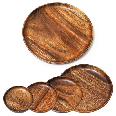 Durable Acacia Round Plates