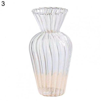 Clear Glass Flowers Vase, Model #5