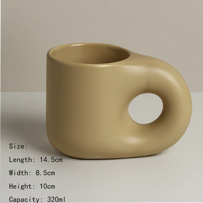 Creative Ceramic Mug with Saucer