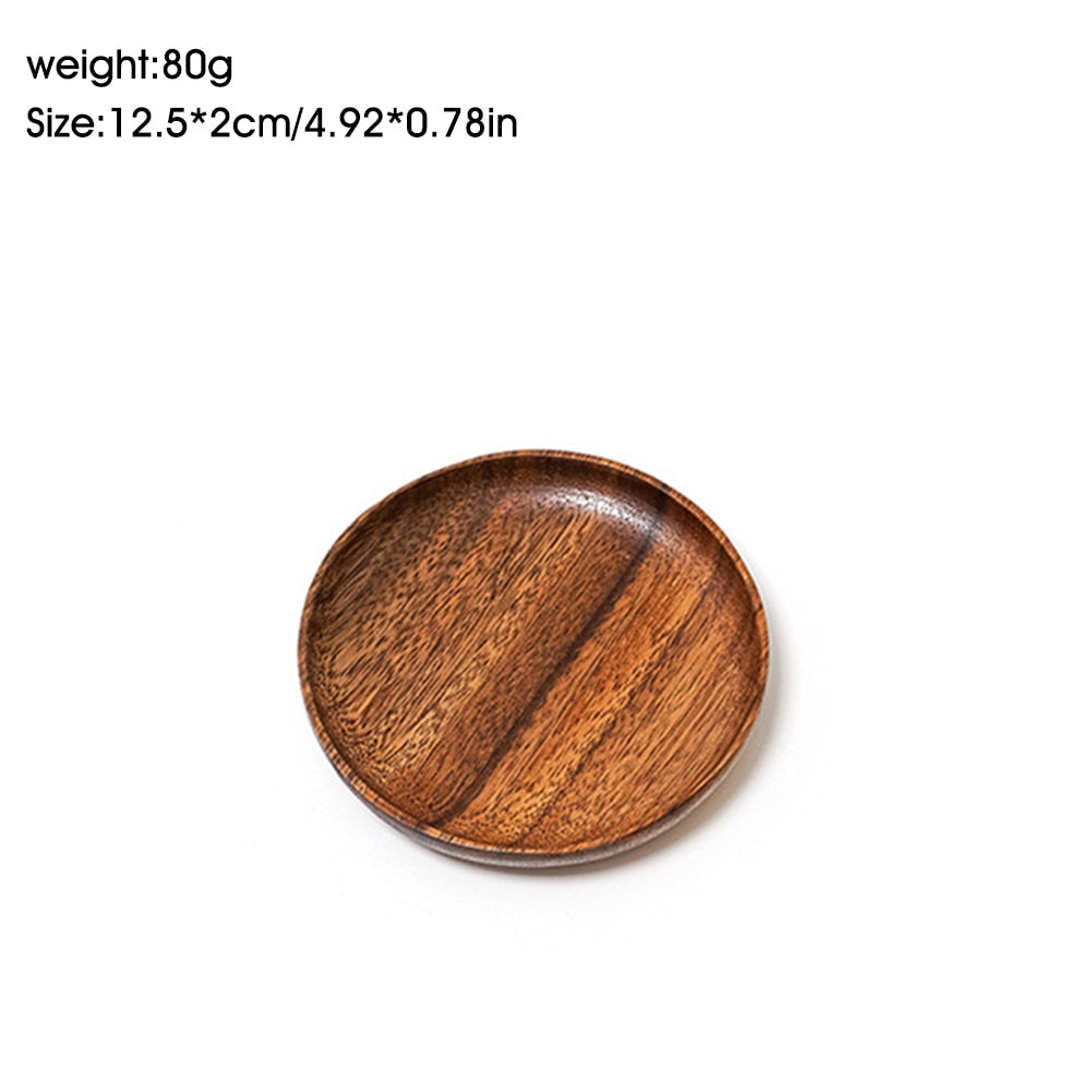 Durable Acacia Round Plates