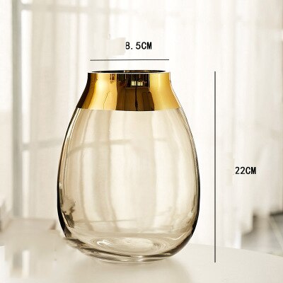 Light Luxury Glazed Ice Flower Glass Vase