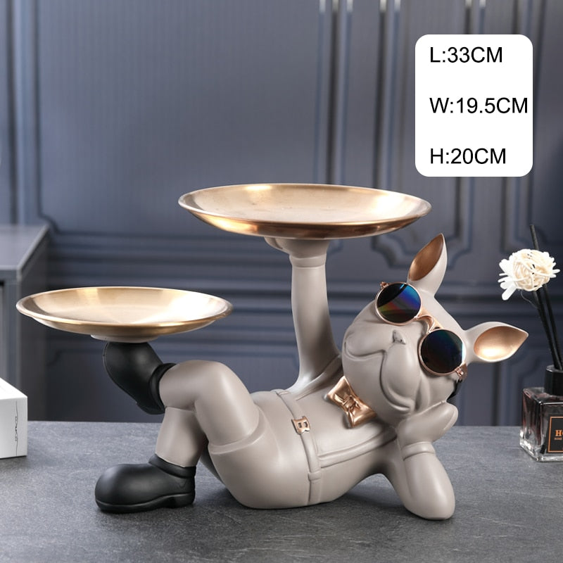 French Bulldog Tray-Statue