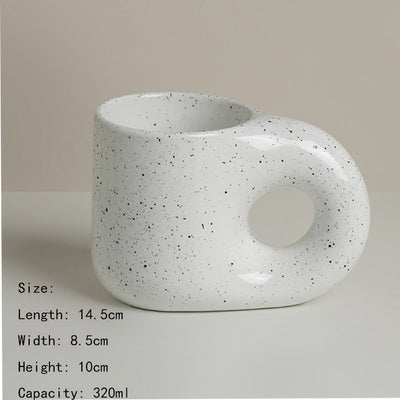 Creative Ceramic Mug with Saucer