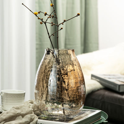 Light Luxury Glazed Ice Flower Glass Vase