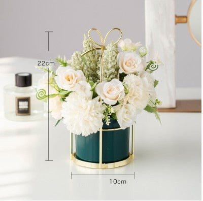 European Artificial Flower Pot