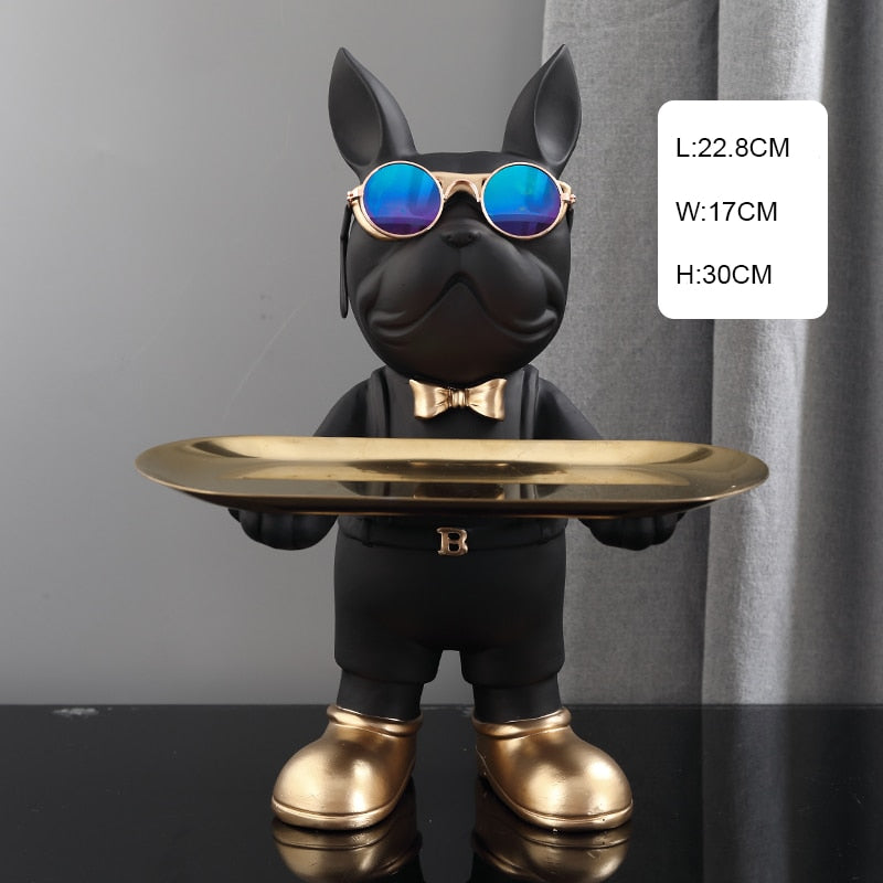 French Bulldog Tray-Statue