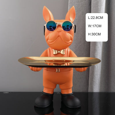 French Bulldog Tray-Statue