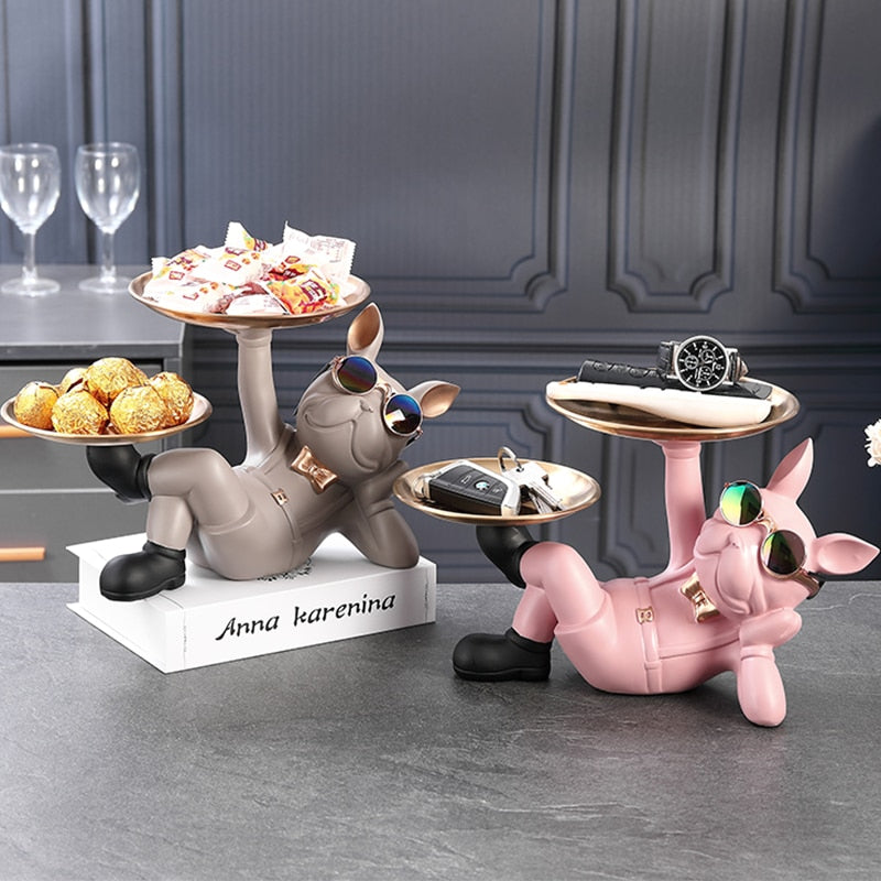 French Bulldog Tray-Statue