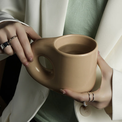 Creative Ceramic Mug with Saucer