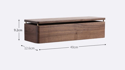 Black Walnut Wood Brass Tissue Box