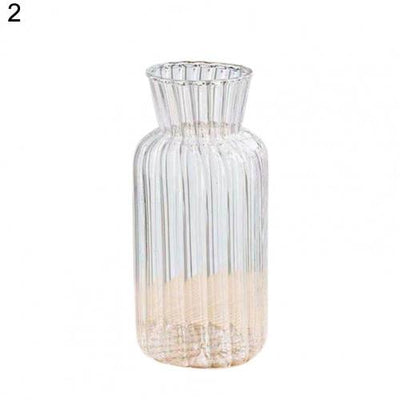 Clear Glass Flowers Vase, Model #5