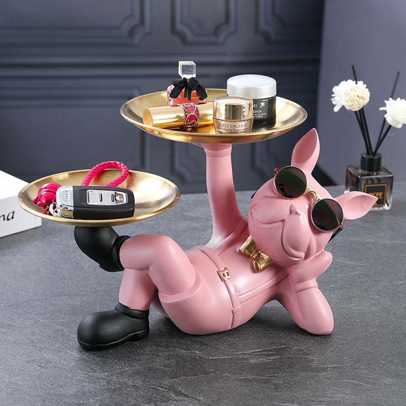 French Bulldog Tray-Statue