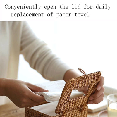 Handmade Rattan Tissue Box