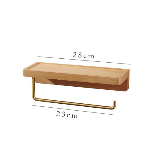 Toilet Roll Holder Brass Wood Napkin