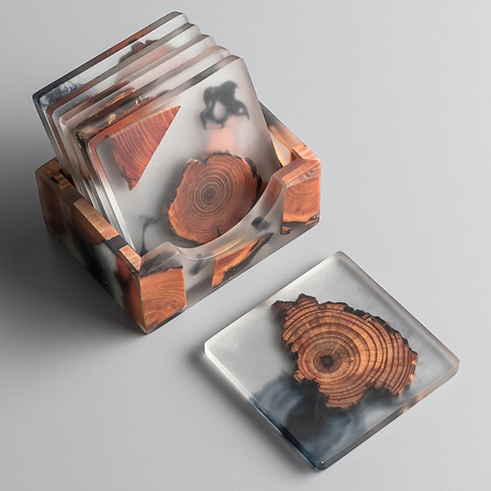 Resin Pine Coasters