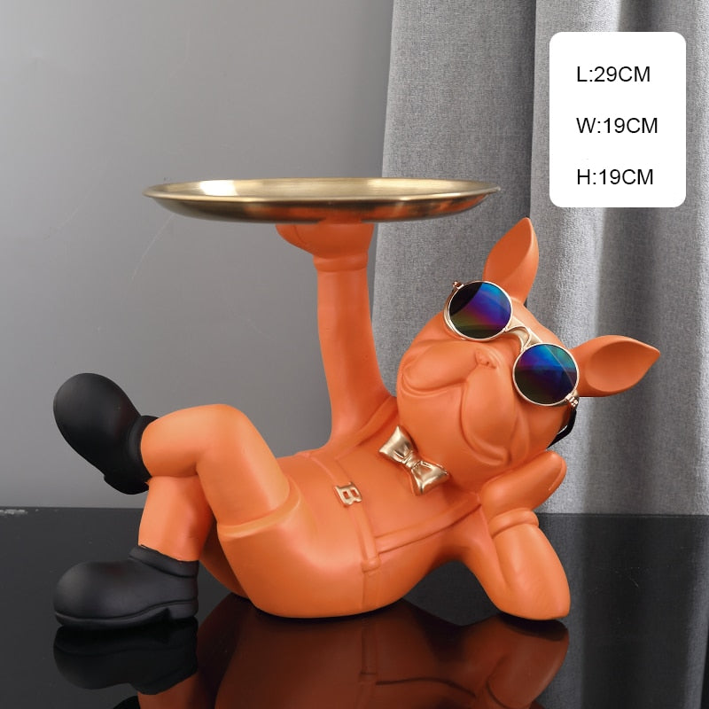 French Bulldog Tray-Statue