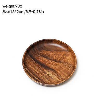 Durable Acacia Round Plates