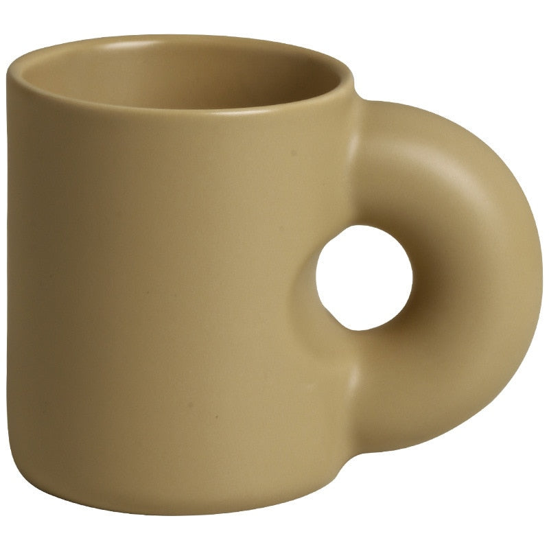 Creative Ceramic Mug with Saucer