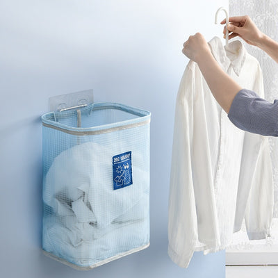 Foldable Mesh Wall Mounted Laundry Basket