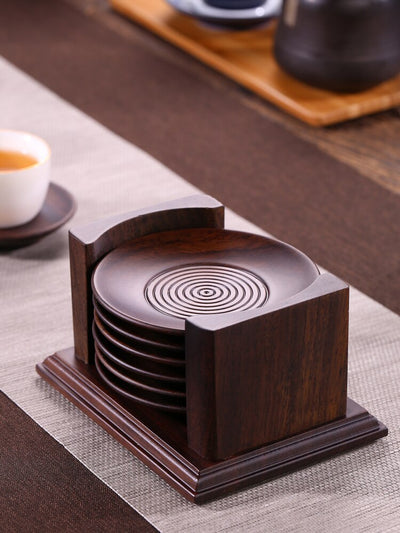 Ebony Wood Teacup Mat