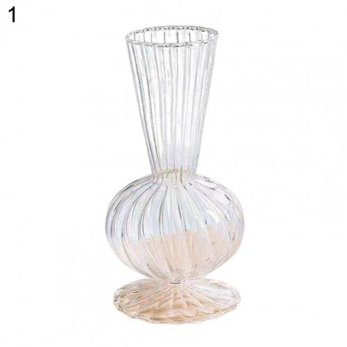 Clear Glass Flowers Vase, Model #5