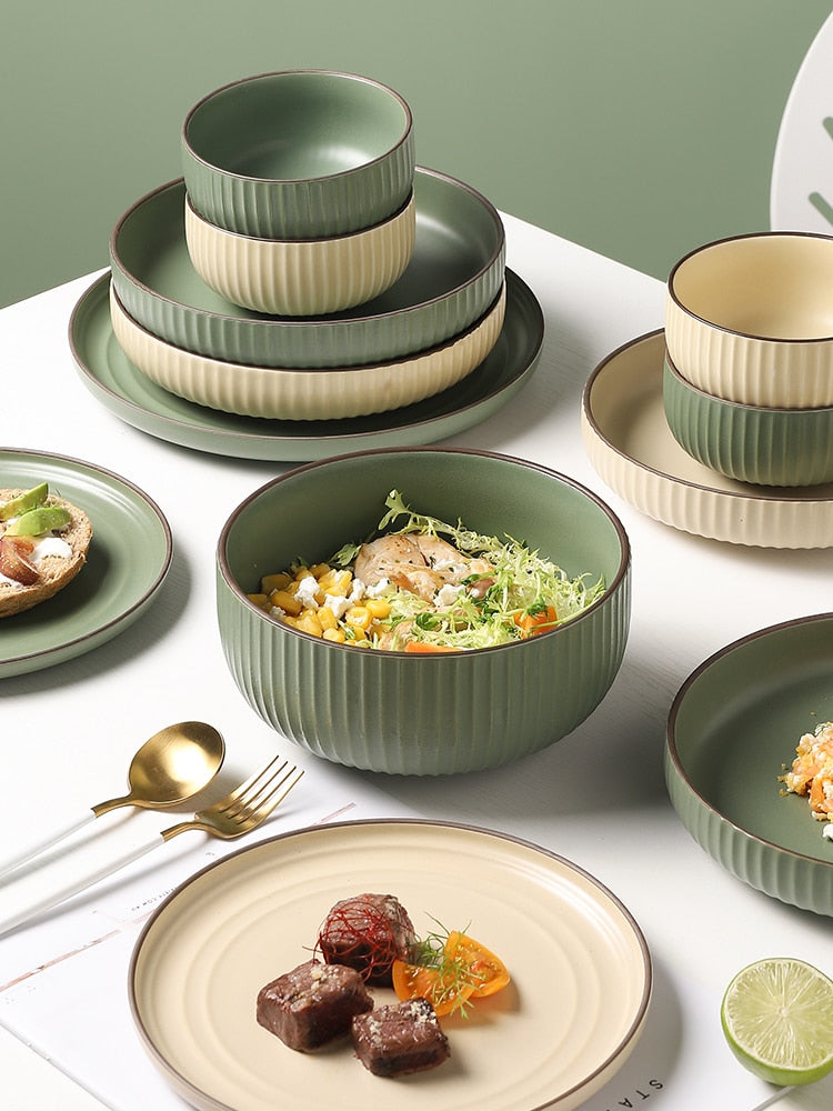 Retro Porcelain Bowls and plates