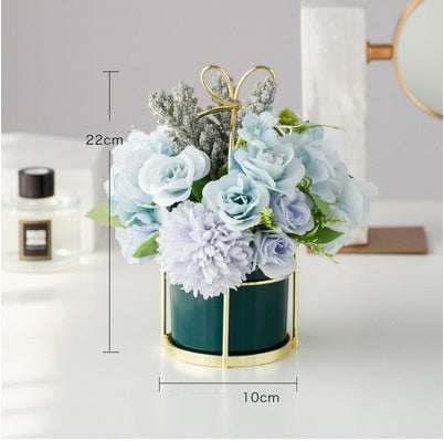 European Artificial Flower Pot