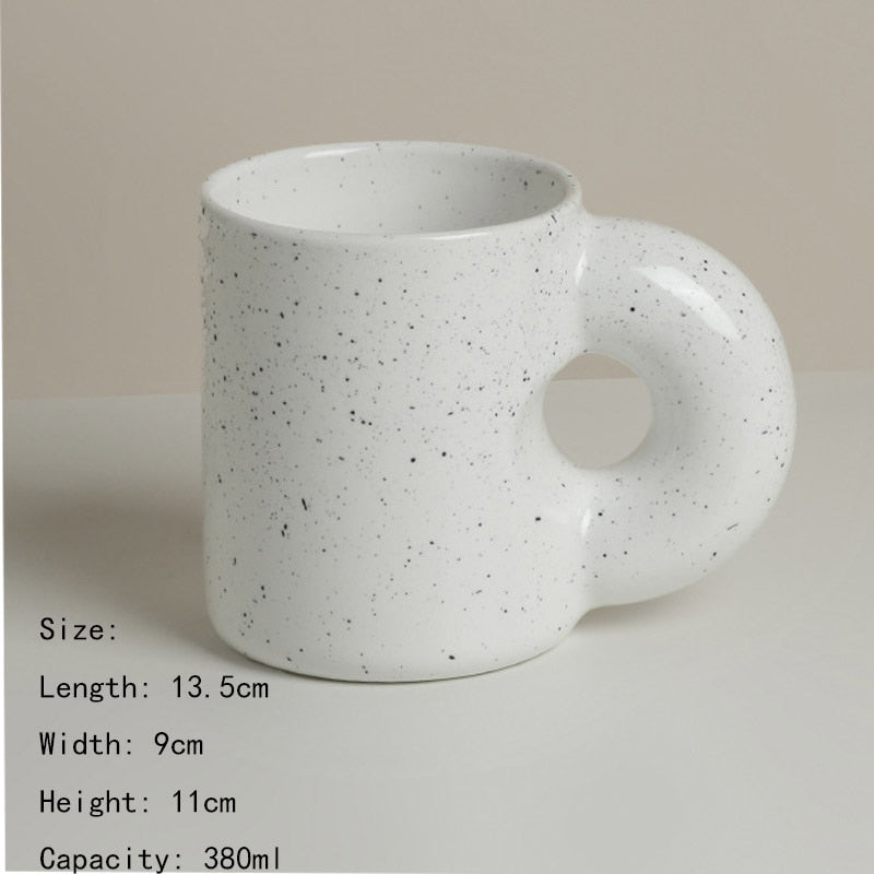 Creative Ceramic Mug with Saucer