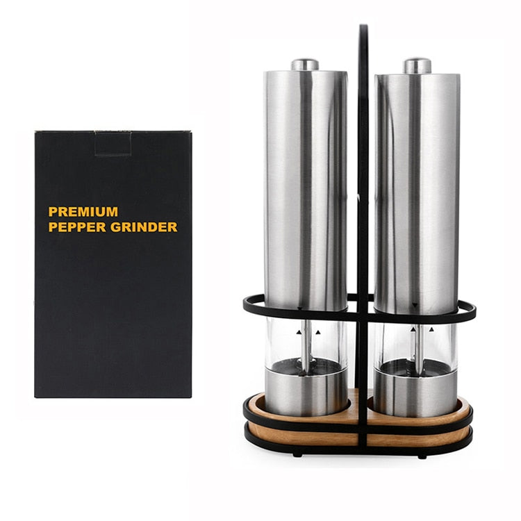 Batteries-Electric Salt and Pepper Mill Set of 2 Pcs, Model #2