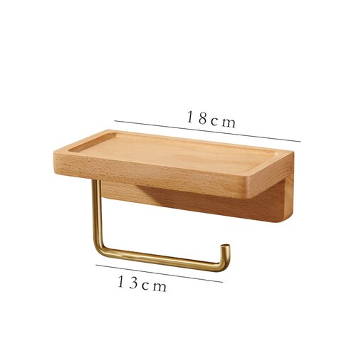 Toilet Roll Holder Brass Wood Napkin