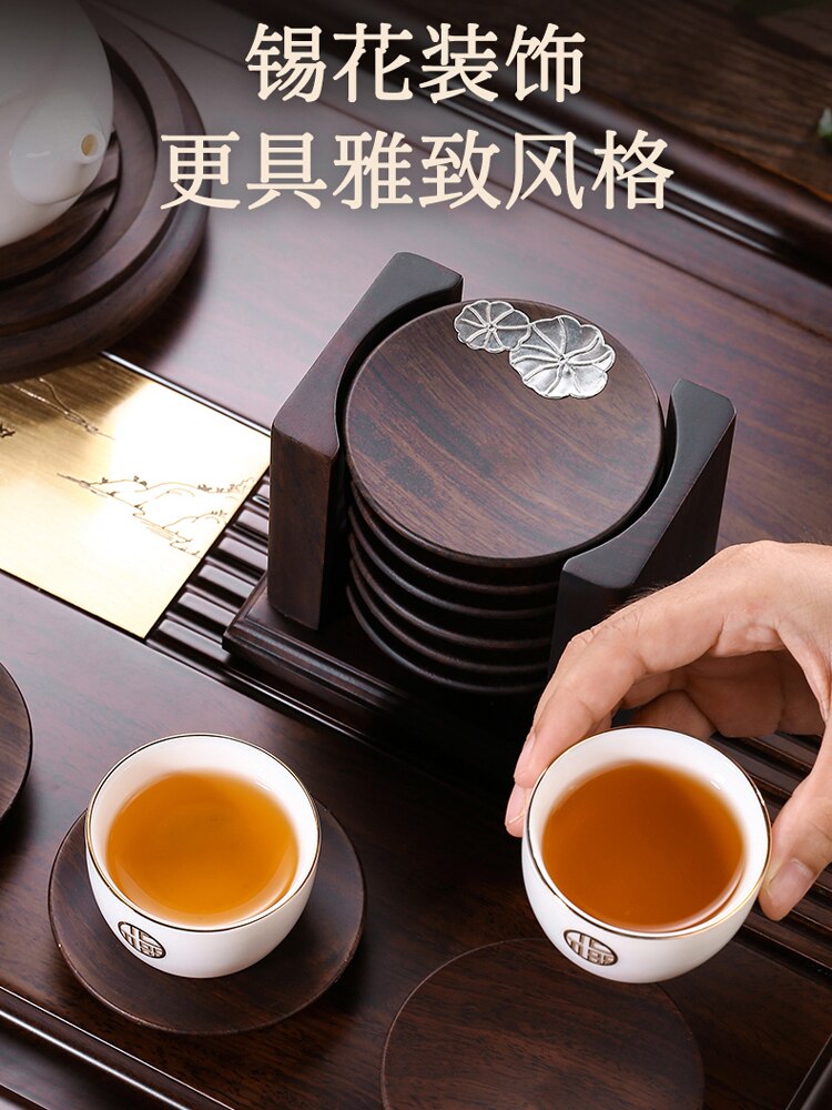 Ebony Wood Teacup Mat