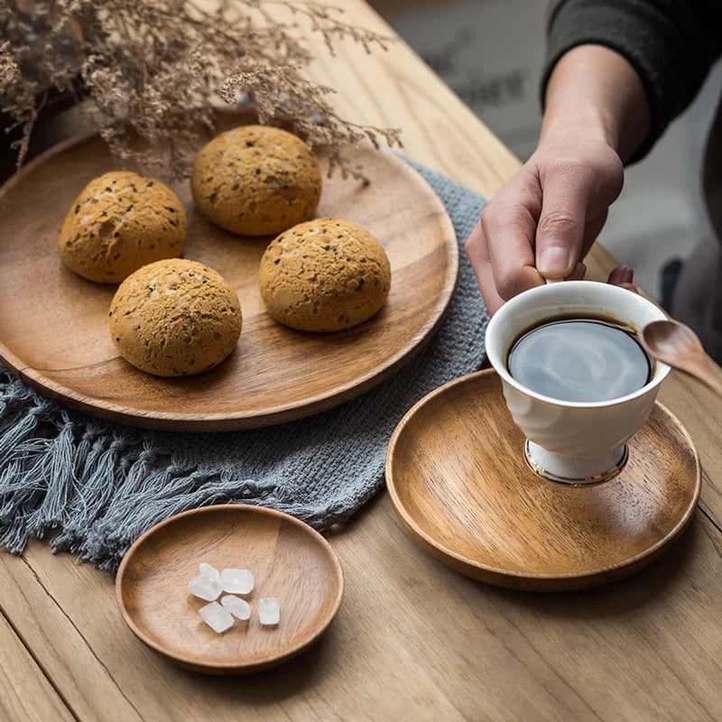 Acacia Round Tray