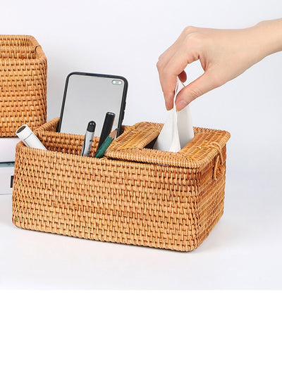 Handmade Rattan Tissue Box