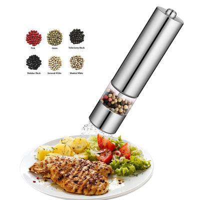 Batteries-Electric Salt and Pepper Mill Set of 2 Pcs, Model #2