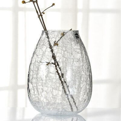 Light Luxury Glazed Ice Flower Glass Vase