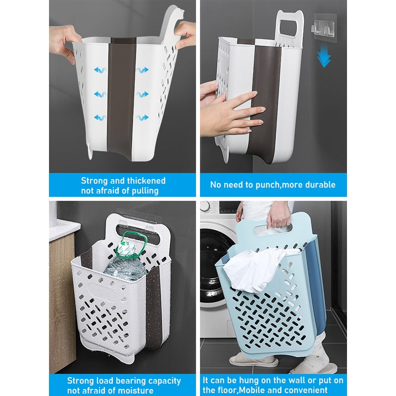 Bathroom Folding Dirty Clothes Storage Basket