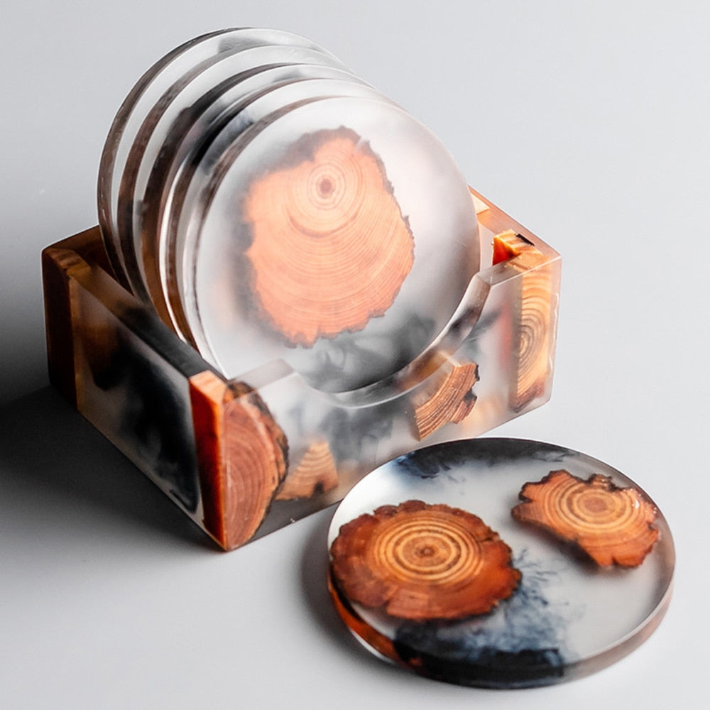 Resin Pine Coasters