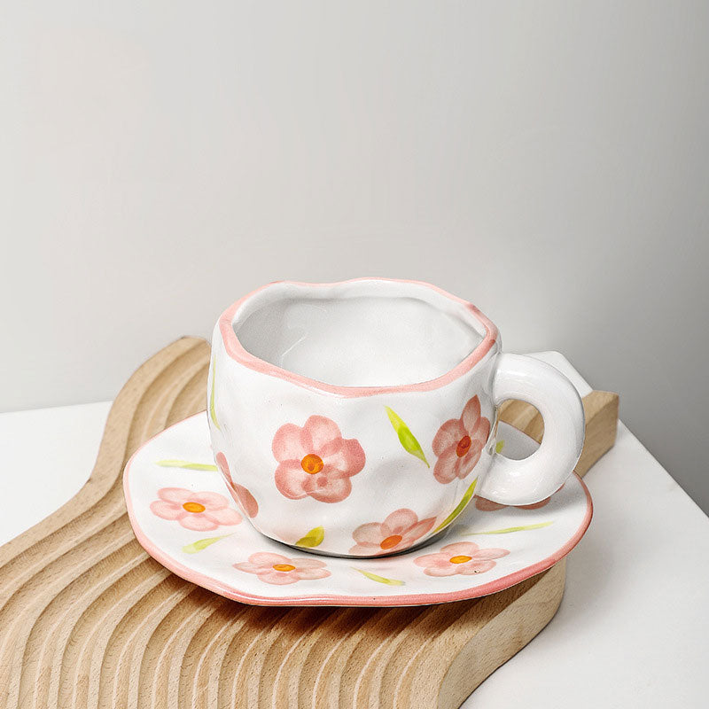 HANDMADE BLUE SKY COFFEE CUP WITH SAUCER