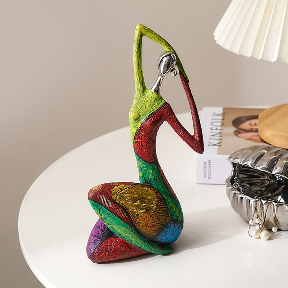 Sculpture of a Colorful Abstract Figure