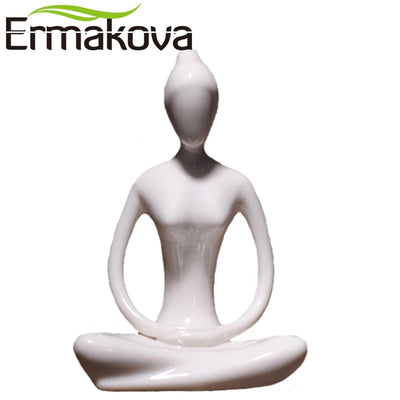 Yoga Abstract Art Ceramic Statue