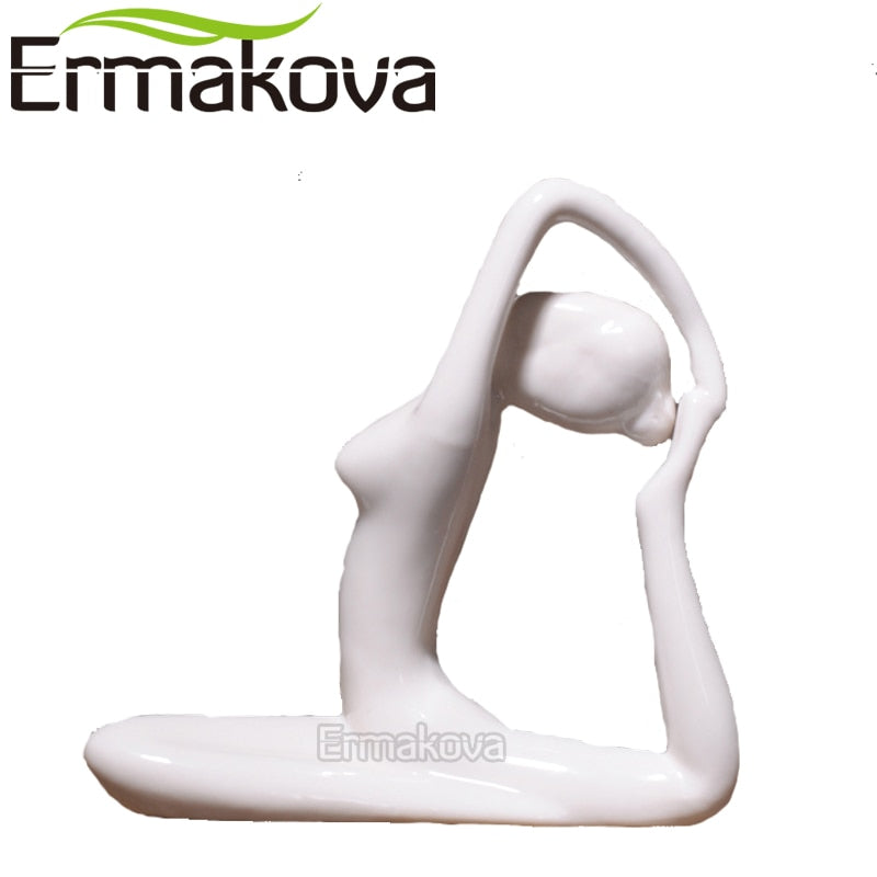 Yoga Abstract Art Ceramic Statue