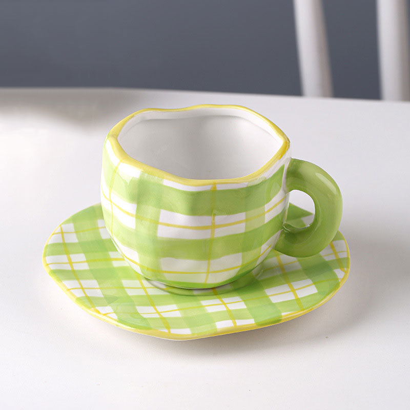 HANDMADE BLUE SKY COFFEE CUP WITH SAUCER