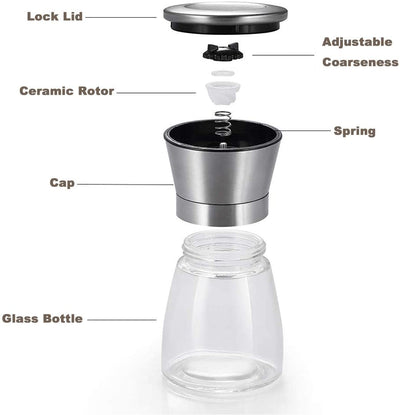 Salt and Pepper Glass-Mill