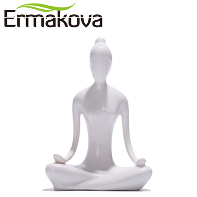 Yoga Abstract Art Ceramic Statue