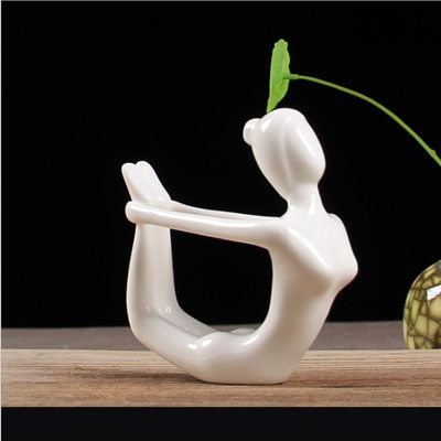 Yoga Abstract Art Ceramic Statue