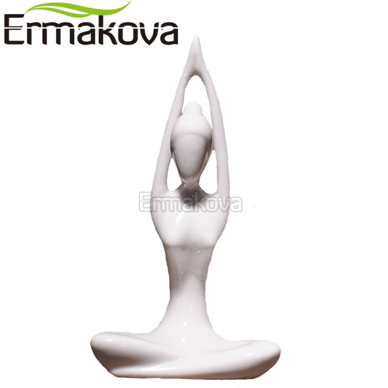 Yoga Abstract Art Ceramic Statue