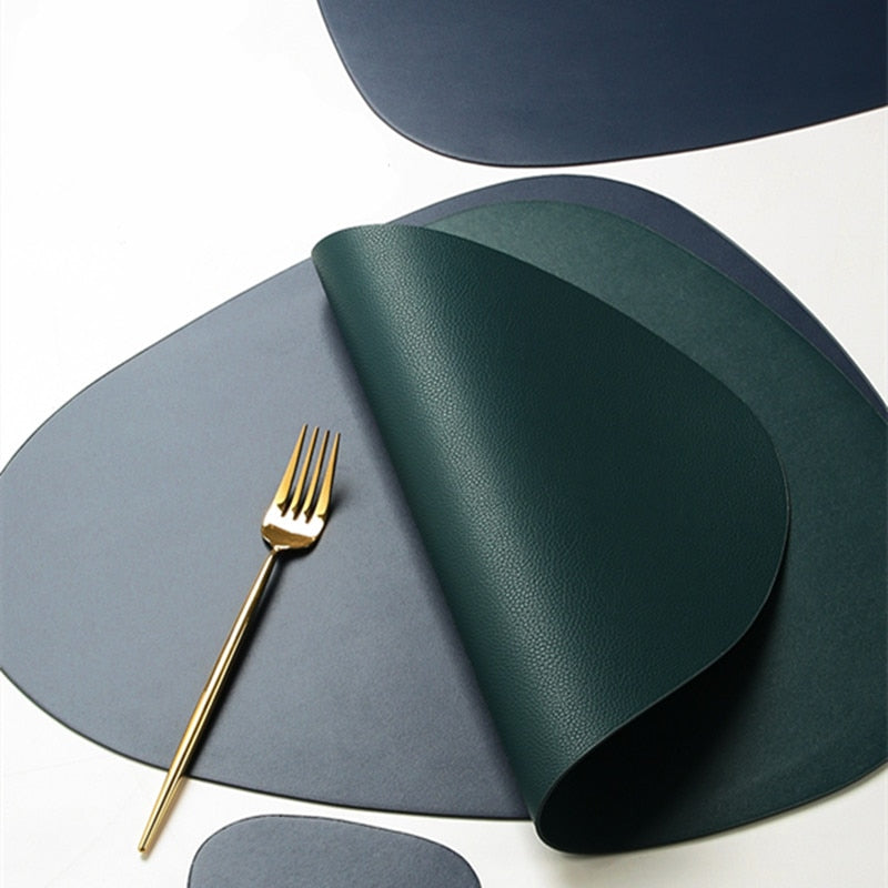 Leather Placemat Resistant Heat Non-Slip Table Mat Coaster